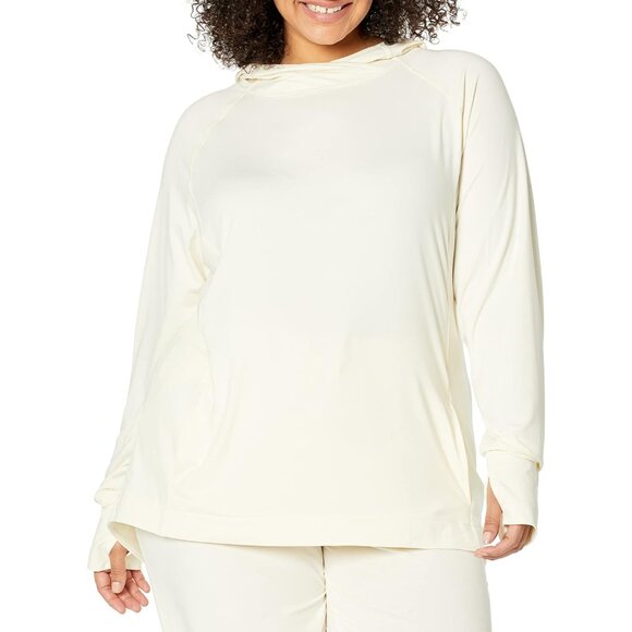 Tops - Women's Brushed Tech Stretch Popover Hoodie Plus Size Activewear